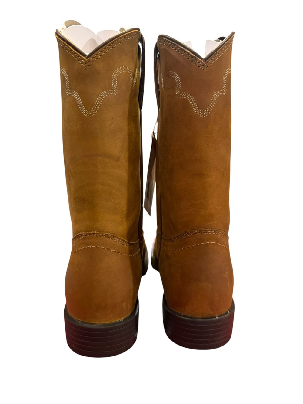 Justin Jeb Apache Cowhide Roper Boots Tan Style 3902 Men’s Size 10 D NWT $189.99 - Picture 4 of 14